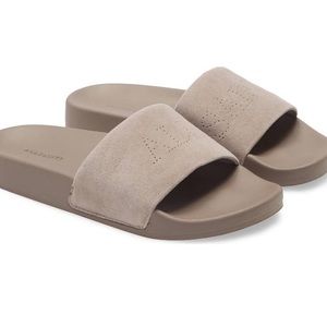 NWOT All Saints “Karli” Suede Slides